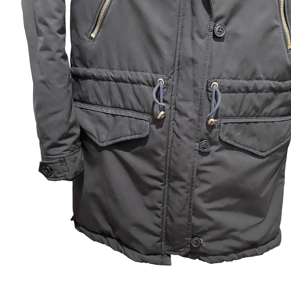 Dex Faux Fur Trim Jacket Black Purple Fur Women’s Size XS - Picture 3 of 12